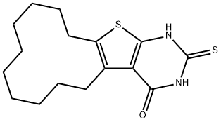 2-THIOXO-2,3,5,6,7,8,9,10,11,12,13,14-DODECAHYDROCYCLODODECA[4,5]THIENO[2,3-D]PYRIMIDIN-4(1H)-ONE Struktur