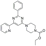 4-(2-PHENYL-6-PYRIDIN-2-YL-PYRIMIDIN-4-YL)-PIPERAZINE-1-CARBOXYLIC ACID ETHYL ESTER Struktur