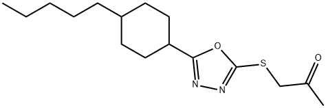 1-([5-(4-PENTYLCYCLOHEXYL)-1,3,4-OXADIAZOL-2-YL]SULFANYL)ACETONE Struktur