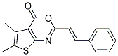 5,6-DIMETHYL-2-[(E)-2-PHENYLVINYL]-4H-THIENO[2,3-D][1,3]OXAZIN-4-ONE Struktur