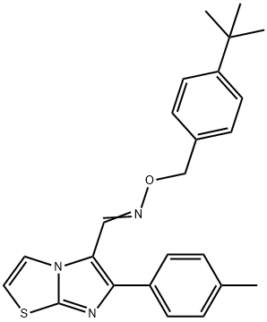 6-(4-METHYLPHENYL)IMIDAZO[2,1-B][1,3]THIAZOLE-5-CARBALDEHYDE O-[4-(TERT-BUTYL)BENZYL]OXIME Struktur