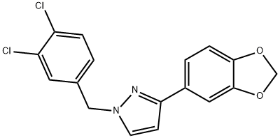 3-(1,3-BENZODIOXOL-5-YL)-1-(3,4-DICHLOROBENZYL)-1H-PYRAZOLE Struktur