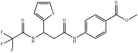 METHYL 4-((3-(2-THIENYL)-3-[(2,2,2-TRIFLUOROACETYL)AMINO]PROPANOYL)AMINO)BENZENECARBOXYLATE Struktur