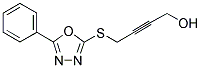 4-[(5-PHENYL-1,3,4-OXADIAZOL-2-YL)THIO]BUT-2-YN-1-OL Struktur