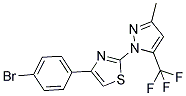 4-(4-BROMOPHENYL)-2-[3-METHYL-5-(TRIFLUOROMETHYL)-1H-PYRAZOL-1-YL]-1,3-THIAZOLE Struktur