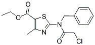 2-[BENZYL-(2-CHLORO-ACETYL)-AMINO]-4-METHYL-THIAZOLE-5-CARBOXYLIC ACID ETHYL ESTER Struktur