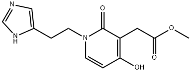 METHYL 2-(4-HYDROXY-1-[2-(1H-IMIDAZOL-5-YL)ETHYL]-2-OXO-1,2-DIHYDRO-3-PYRIDINYL)ACETATE Struktur