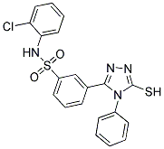 N-(2-CHLORO-PHENYL)-3-(5-MERCAPTO-4-PHENYL-4H-[1,2,4]TRIAZOL-3-YL)-BENZENESULFONAMIDE Struktur