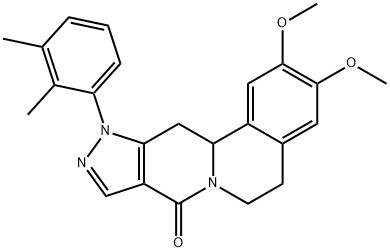 11-(2,3-DIMETHYLPHENYL)-2,3-DIMETHOXY-5,11,12,12A-TETRAHYDROPYRAZOLO[3',4':4,5]PYRIDO[2,1-A]ISOQUINOLIN-8(6H)-ONE Struktur