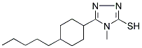 4-METHYL-5-(4-PENTYLCYCLOHEXYL)-4H-1,2,4-TRIAZOL-3-YLHYDROSULFIDE Struktur