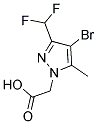 (4-BROMO-3-DIFLUOROMETHYL-5-METHYL-PYRAZOL-1-YL)-ACETIC ACID Struktur