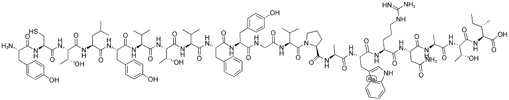 H-TYR-CYS-THR-LEU-TYR-VAL-THR-VAL-PHE-TYR-GLY-VAL-PRO-ALA-TRP-ARG-ASN-ALA-THR-ILE-OH Struktur