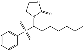 3-[1-(PHENYLSULFONYL)HEPTYL]-1,3-OXAZOLAN-2-ONE Struktur