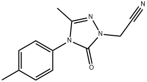 2-[3-METHYL-4-(4-METHYLPHENYL)-5-OXO-4,5-DIHYDRO-1H-1,2,4-TRIAZOL-1-YL]ACETONITRILE Struktur