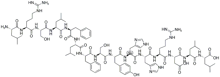 H-LEU-ARG-SER-LEU-PHE-LEU-PHE-SER-TYR-HIS-HIS-ARG-ASP-LEU-LEU-OH Struktur
