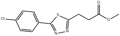 3-[5-(4-CHLORO-PHENYL)-1,3,4-THIADIAZOL-2-YL]-PROPIONIC ACID METHYL ESTER Struktur