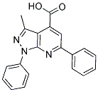 3-METHYL-1,6-DIPHENYL-1H-PYRAZOLO[3,4-B]PYRIDINE-4-CARBOXYLIC ACID Struktur