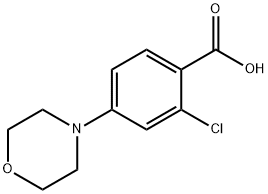 2-CHLORO-4-MORPHOLINOBENZENECARBOXYLIC ACID Struktur