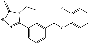 5-[3-(2-BROMO-PHENOXYMETHYL)-PHENYL]-4-ETHYL-4H-[1,2,4]TRIAZOLE-3-THIOL Struktur