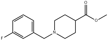 METHYL 1-(3-FLUOROBENZYL)-4-PIPERIDINECARBOXYLATE Struktur