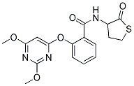 N-(2-OXOTETRAHYDROTHIOPHEN-3-YL)-2-[(2,6-DIMETHOXYPYRIMIDIN-4-YL)OXY]BENZAMIDE Struktur