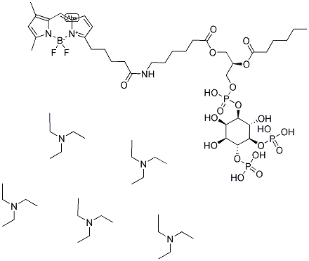 BODIPY(R) FL C5, C6-PHOSPHATIDYLINOSITOL 4,5-DIPHOSPHATE, PENTA(TRIETHYLAMMONIUM) SALT Struktur