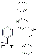 PHENETHYL-[2-PHENYL-6-(3-TRIFLUOROMETHYL-PHENYL)-PYRIMIDIN-4-YL]-AMINE Struktur