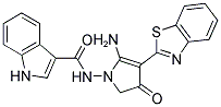 1H-INDOLE-3-CARBOXYLIC ACID (5-AMINO-4-BENZOTHIAZOL-2-YL-3-OXO-2,3-DIHYDRO-PYRROL-1-YL)-AMIDE Struktur