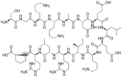 H-SER-GLY-LYS-LYS-ALA-ASP-GLU-LEU-GLU-LYS-ILE-ARG-LEU-ARG-PRO-OH Struktur