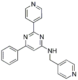 6-PHENYL-2-PYRIDIN-4-YL-N-(PYRIDIN-4-YLMETHYL)PYRIMIDIN-4-AMINE Struktur