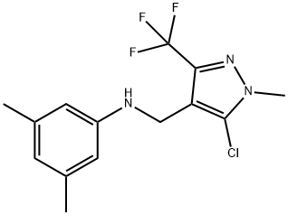 N-([5-CHLORO-1-METHYL-3-(TRIFLUOROMETHYL)-1H-PYRAZOL-4-YL]METHYL)-3,5-DIMETHYLANILINE Struktur