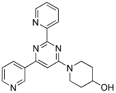 1-(2-PYRIDIN-2-YL-6-PYRIDIN-3-YLPYRIMIDIN-4-YL)PIPERIDIN-4-OL Struktur