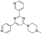 4-(4-METHYLPIPERAZIN-1-YL)-2-PYRIDIN-3-YL-6-PYRIDIN-4-YLPYRIMIDINE Struktur