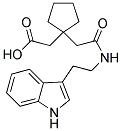 [1-(2-([2-(1H-INDOL-3-YL)ETHYL]AMINO)-2-OXOETHYL)CYCLOPENTYL]ACETIC ACID Struktur