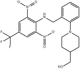 [1-(2-([2,6-DINITRO-4-(TRIFLUOROMETHYL)ANILINO]METHYL)PHENYL)-4-PIPERIDINYL]METHANOL Structure