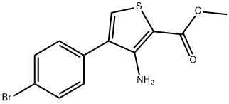 3-アミノ-4-(4-ブロモフェニル)-チオフェン-2-カルボン酸メチル 化學(xué)構(gòu)造式