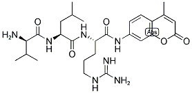 D-VAL-LEU-ARG-7-AMINO-4-METHYLCOUMARIN Struktur