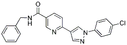 N-BENZYL-6-[1-(4-CHLOROPHENYL)-1H-PYRAZOL-4-YL]NICOTINAMIDE Struktur