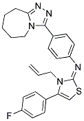 (E)-N-(3-ALLYL-4-(4-FLUOROPHENYL)THIAZOL-2(3H)-YLIDENE)-4-(6,7,8,9-TETRAHYDRO-5H-[1,2,4]TRIAZOLO[4,3-A]AZEPIN-3-YL)BENZENAMINE Struktur