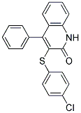 3-[(4-CHLOROPHENYL)THIO]-4-PHENYLQUINOLIN-2(1H)-ONE Struktur