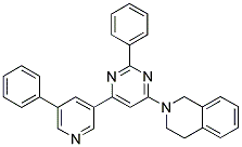 2-[2-PHENYL-6-(5-PHENYL-PYRIDIN-3-YL)-PYRIMIDIN-4-YL]-1,2,3,4-TETRAHYDRO-ISOQUINOLINE Struktur