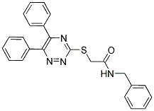 N-BENZYL-2-[(5,6-DIPHENYL-1,2,4-TRIAZIN-3-YL)THIO]ACETAMIDE Struktur