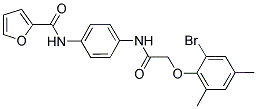 N-(4-{[2-(2-BROMO-4,6-DIMETHYLPHENOXY)ACETYL]AMINO}PHENYL)-2-FURAMIDE Struktur