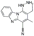 2-ETHYL-1-HYDRAZINO-3-METHYL-BENZO[4,5]IMIDAZO[1,2-A]PYRIDINE-4-CARBONITRILE Struktur