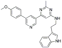 [2-(1H-INDOL-3-YL)-ETHYL]-(6-[5-(4-METHOXY-PHENYL)-PYRIDIN-3-YL]-2-METHYL-PYRIMIDIN-4-YL)-AMINE Struktur