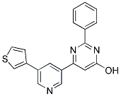 2-PHENYL-6-(5-THIEN-3-YLPYRIDIN-3-YL)PYRIMIDIN-4-OL Struktur