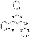 N-[6-(2-FLUOROPHENYL)-2-PHENYLPYRIMIDIN-4-YL]PYRIMIDIN-2-AMINE Struktur