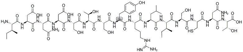 H-ILE-ASP-ASN-ASP-SER-THR-SER-TYR-ARG-LEU-ILE-SER-CYS-ASN-THR-OH Struktur