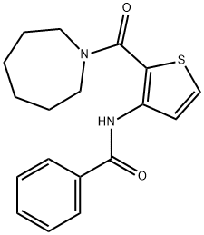 N-[2-(1-AZEPANYLCARBONYL)-3-THIENYL]BENZENECARBOXAMIDE Struktur