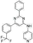 2-PHENYL-N-PYRIDIN-4-YL-6-[3-(TRIFLUOROMETHYL)PHENYL]PYRIMIDIN-4-AMINE Struktur